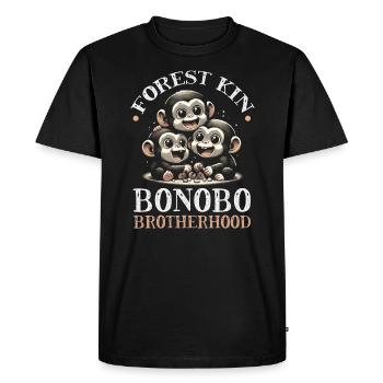 Endangered Species Bonobo Animal Rights Activist - Men's Premium Organic T-Shirt - black - Front - Nico (187cm)