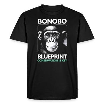 Endangered Species Bonobo Animal Rights Activist - Men's Premium Organic T-Shirt - black - Front - Nico (187cm)