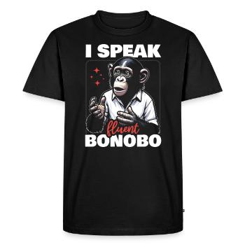 Endangered Species Bonobo Animal Rights Activist - Men's Premium Organic T-Shirt - black - Front - Nico (187cm)