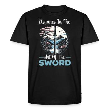 Culture féodale du Japon Histoire des kanji japonais - T-shirt Premium bio Homme - noir - Devant - Nico (187cm)