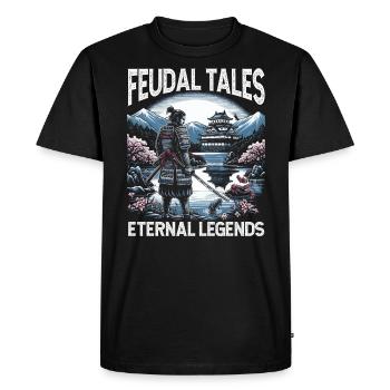 Culture féodale du Japon Histoire des kanji japonais - T-shirt Premium bio Homme - noir - Devant - Nico (187cm)