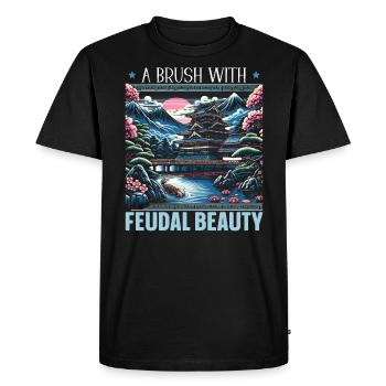 Culture féodale du Japon Histoire des kanji japonais - T-shirt Premium bio Homme - noir - Devant - Nico (187cm)