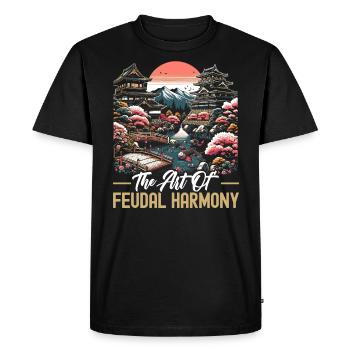 Culture féodale du Japon Histoire des kanji japonais - T-shirt Premium bio Homme - noir - Devant - Nico (187cm)