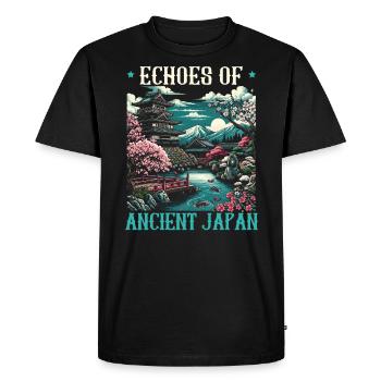Culture féodale du Japon Histoire des kanji japonais - T-shirt Premium bio Homme - noir - Devant - Nico (187cm)