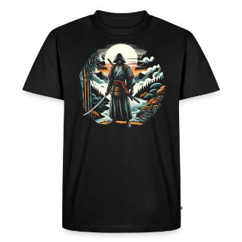 Culture féodale du Japon Histoire des kanji japonais - T-shirt Premium bio Homme - noir - Devant - Nico (187cm)