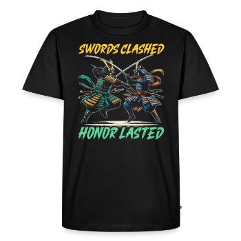 Culture féodale du Japon Histoire des kanji japonais - T-shirt Premium bio Homme - noir - Devant - Nico (187cm)