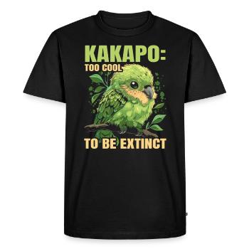 Endangered Species Kakapo Animal Rights Activist - Men's Premium Organic T-Shirt - black - Front - Nico (187cm)