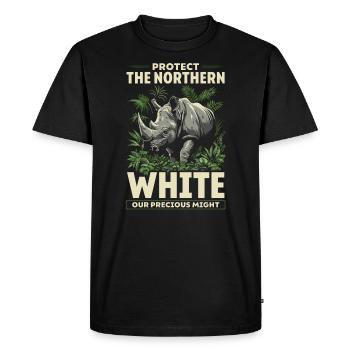 Espèce en voie de disparition Rhinocéros blanc du Nord - T-shirt Premium bio Homme - noir - Devant - Nico (187cm)