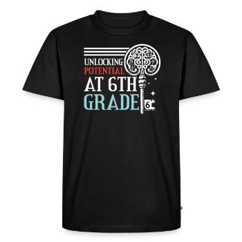 Enseignant de 6e année Éducateur de sixième année Enseignement - T-shirt Premium bio Homme - noir - Devant - Nico (187cm)