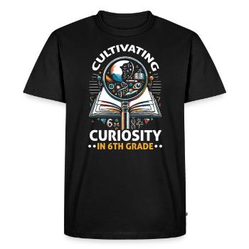 Enseignant de 6e année Éducateur de sixième année Enseignement - T-shirt Premium bio Homme - noir - Devant - Nico (187cm)