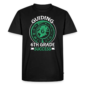Enseignant de 6e année Éducateur de sixième année Enseignement - T-shirt Premium bio Homme - noir - Devant - Nico (187cm)