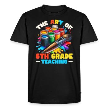 Enseignant de 6e année Éducateur de sixième année Enseignement - T-shirt Premium bio Homme - noir - Devant - Nico (187cm)