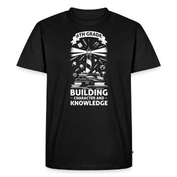 Enseignant de 6e année Éducateur de sixième année Enseignement - T-shirt Premium bio Homme - noir - Devant - Nico (187cm)