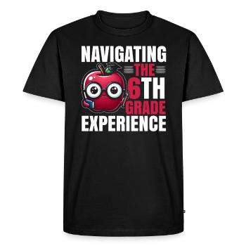 Enseignant de 6e année Éducateur de sixième année Enseignement - T-shirt Premium bio Homme - noir - Devant - Nico (187cm)