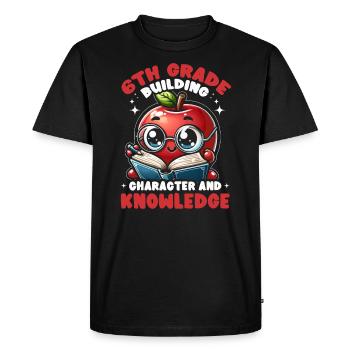 Enseignant de 6e année Éducateur de sixième année Enseignement - T-shirt Premium bio Homme - noir - Devant - Nico (187cm)