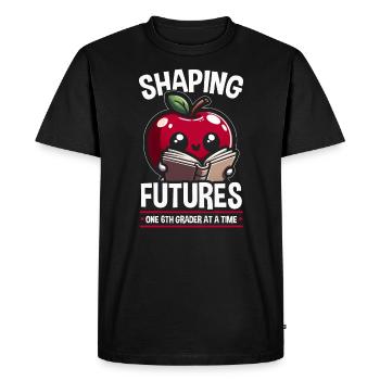 Enseignant de 6e année Éducateur de sixième année Enseignement - T-shirt Premium bio Homme - noir - Devant - Nico (187cm)
