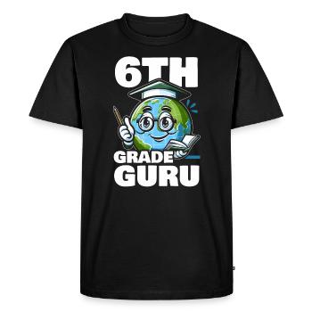 Enseignant de 6e année Éducateur de sixième année Enseignement - T-shirt Premium bio Homme - noir - Devant - Nico (187cm)
