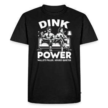 Double revenu Pas d’enfants Mariage Couple marié DINK - T-shirt Premium bio Homme - noir - Devant - Nico (187cm)