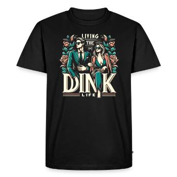 Double revenu Pas d’enfants Mariage Couple marié DINK - T-shirt Premium bio Homme - noir - Devant - Nico (187cm)