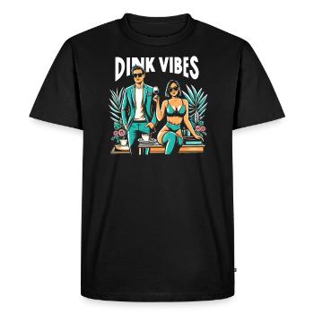 Double revenu Pas d’enfants Mariage Couple marié DINK - T-shirt Premium bio Homme - noir - Devant - Nico (187cm)