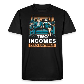 Dual Income No Kids Marriage Married Couple DINK - Men's Premium Organic T-Shirt - black - Front - Nico (187cm)