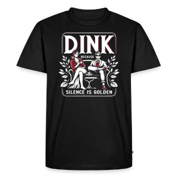 Double revenu Pas d’enfants Mariage Couple marié DINK - T-shirt Premium bio Homme - noir - Devant - Nico (187cm)
