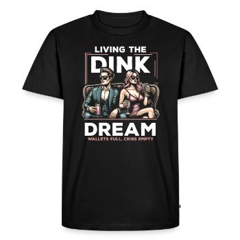 Dual Income No Kids Marriage Married Couple DINK - Men's Premium Organic T-Shirt - black - Front - Nico (187cm)