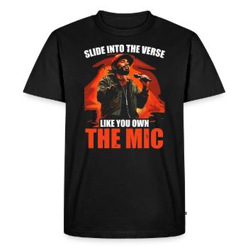 Poetry Slam Poet Novel Writer Poem Literature - Men's Premium Organic T-Shirt - black - Front - Nico (187cm)