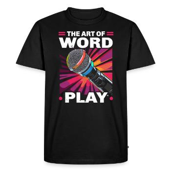 Poetry Slam Poet Novel Writer Poem Literature - Men's Premium Organic T-Shirt - black - Front - Nico (187cm)