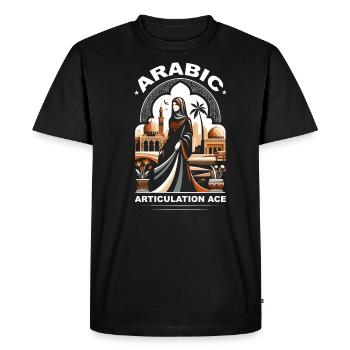 Arabic Language Teacher Profession Arabic Alphabet - Men's Premium Organic T-Shirt - black - Front - Nico (187cm)