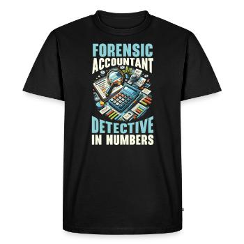 Juricomptable Profession Audit Comptabilité - T-shirt Premium bio Homme - noir - Devant - Nico (187cm)