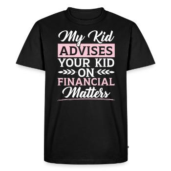 Mom Of A Financial Advisor Money Management - Men's Premium Organic T-Shirt - black - Front - Nico (187cm)