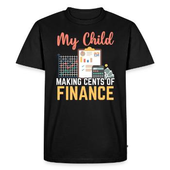 Mom Of A Financial Advisor Money Management - Men's Premium Organic T-Shirt - black - Front - Nico (187cm)
