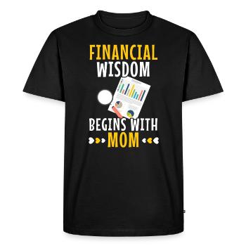 Mom Of A Financial Advisor Money Management - Men's Premium Organic T-Shirt - black - Front - Nico (187cm)