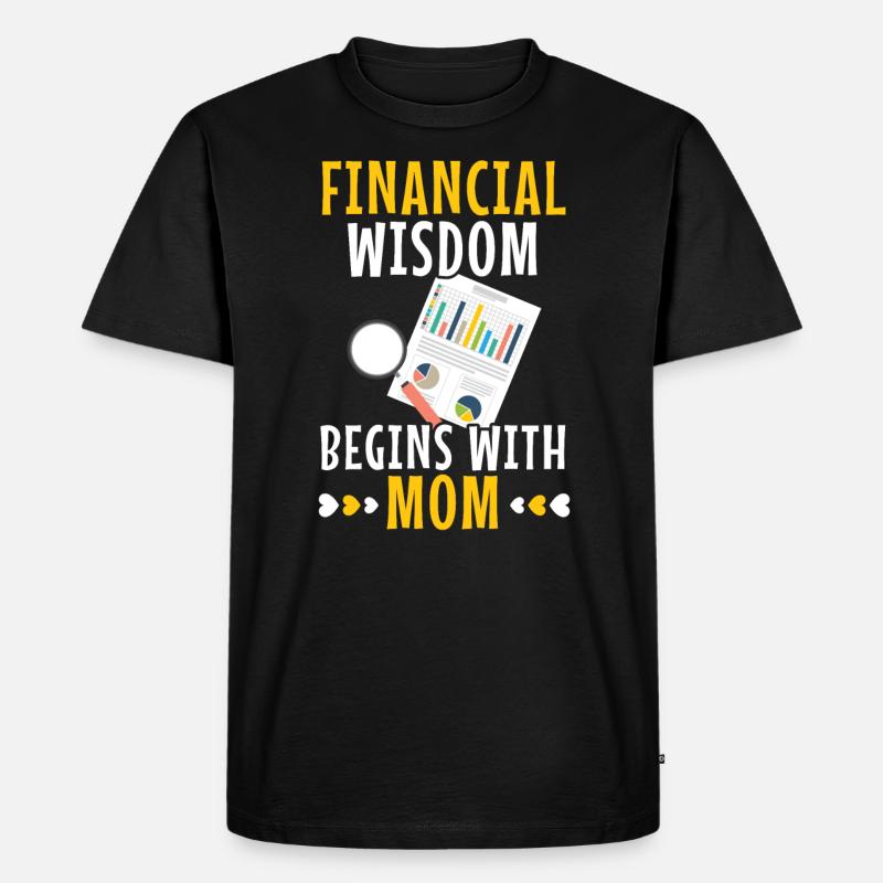 Mutter eines Finanzberaters Geldmanagement - Männer Premium Bio T-Shirt - Schwarz