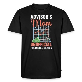 Maman d’un conseiller financier Gestion de l’argent - T-shirt Premium bio Homme - noir - Devant - Nico (187cm)
