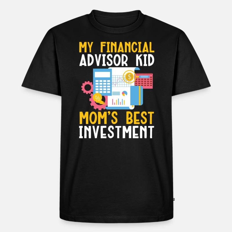 Mutter eines Finanzberaters Geldmanagement - Männer Premium Bio T-Shirt - Schwarz