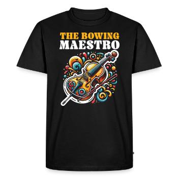 Cello Teacher Musical Cello Player Cellist - Men's Premium Organic T-Shirt - black - Front - Nico (187cm)
