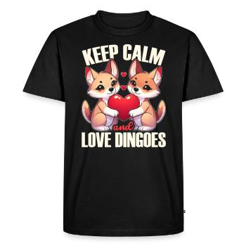 Chien Dingo Australie-Occidentale Australien Dingo Amoureux - T-shirt Premium bio Homme - noir - Devant - Nico (187cm)