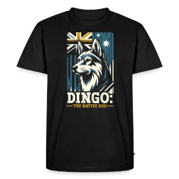 Chien Dingo Australie-Occidentale Australien Dingo Amoureux - T-shirt Premium bio Homme - noir - Devant - Nico (187cm)