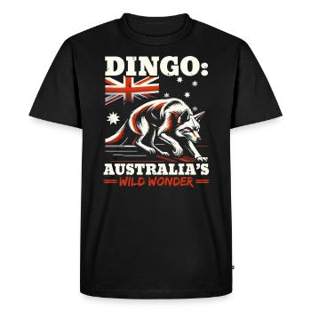 Chien Dingo Australie-Occidentale Australien Dingo Amoureux - T-shirt Premium bio Homme - noir - Devant - Nico (187cm)