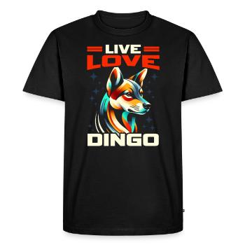 Chien Dingo Australie-Occidentale Australien Dingo Amoureux - T-shirt Premium bio Homme - noir - Devant - Nico (187cm)