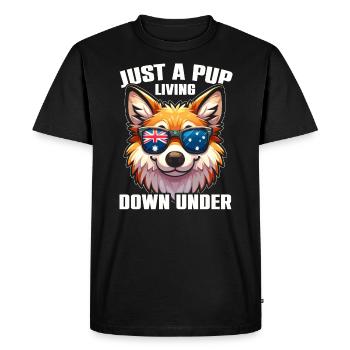 Chien Dingo Australie-Occidentale Australien Dingo Amoureux - T-shirt Premium bio Homme - noir - Devant - Nico (187cm)