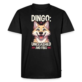 Chien Dingo Australie-Occidentale Australien Dingo Amoureux - T-shirt Premium bio Homme - noir - Devant - Nico (187cm)