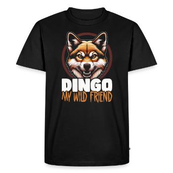 Chien Dingo Australie-Occidentale Dingo Amour Australien - T-shirt Premium bio Homme - noir - Devant - Nico (187cm)