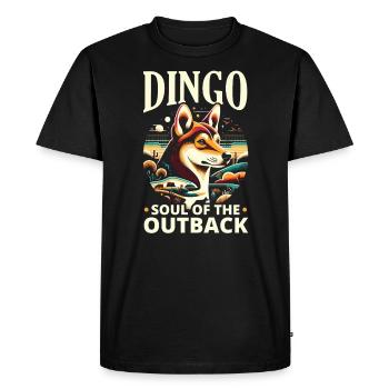 Chien Dingo Australie-Occidentale Australien Dingo Amoureux - T-shirt Premium bio Homme - noir - Devant - Nico (187cm)