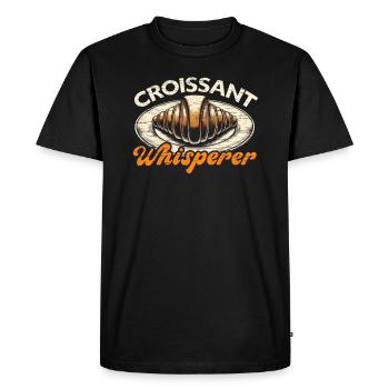 Croissant France Food Foodie Petit-déjeuner français - T-shirt Premium bio Homme - noir - Devant - Nico (187cm)