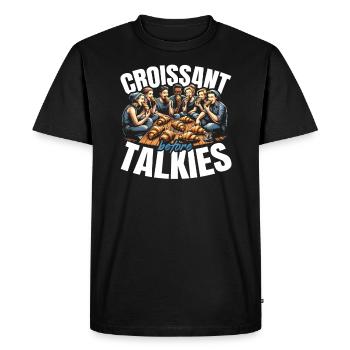 Croissant France Food Foodie Petit-déjeuner français - T-shirt Premium bio Homme - noir - Devant - Nico (187cm)