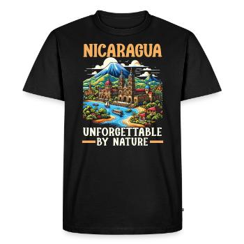 J’aime le Nicaragua Drapeau nicaraguayen Fierté nicaraguayenne - T-shirt Premium bio Homme - noir - Devant - Nico (187cm)