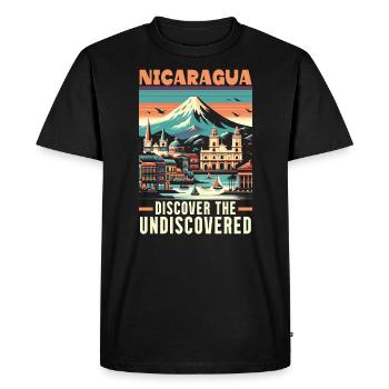 J’aime le Nicaragua Drapeau nicaraguayen Fierté nicaraguayenne - T-shirt Premium bio Homme - noir - Devant - Nico (187cm)